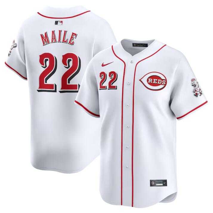 Men's Cincinnati Reds #22 Luke Maile White Home Limited Stitched Baseball Jersey Dzhi,We sell and wholesale Men's Cincinnati Reds #22 Luke Maile White Home Limited Stitched Baseball Jersey Dzhi on line form chian!